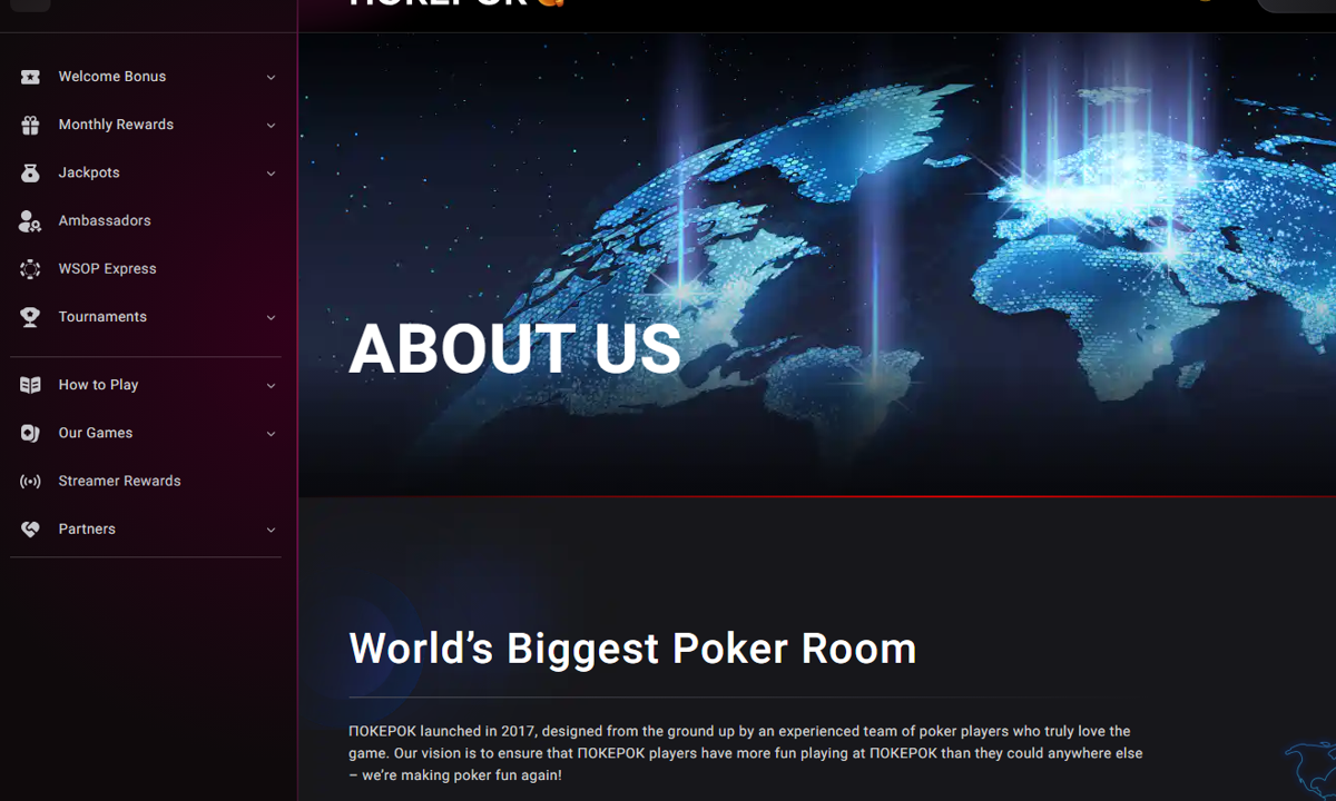 Tournament access view in the PokerOK overview software for pokerok.tg6.casino